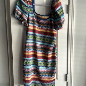 Blue Aztec print short dress 👗 NWT